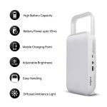 wipro Safari Emergency Rechargeable Led Lantern with 7200 Mah Battery | 122 Individual Led Lights | Brightness Control Feature | in- Built Mobile Charging Point|15 Watt (Pack of 1) White - Image 3