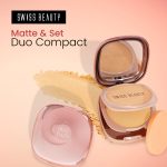 Swiss Beauty Matte & Set Duo Lightweight Compact For All Skin Types| Compact Powder + Translucent Powder | Shade- 02 Beige, 20gm - Image 2