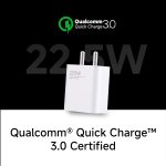 MI Xiaomi 22.5W Fast Charger with USB-C Cable, Quick Charge 3.0 Power Adapter Compatible with Redmi Note Series, Poco, Mi, Any Type C Devices - with Power Delivery (White) - Image 2