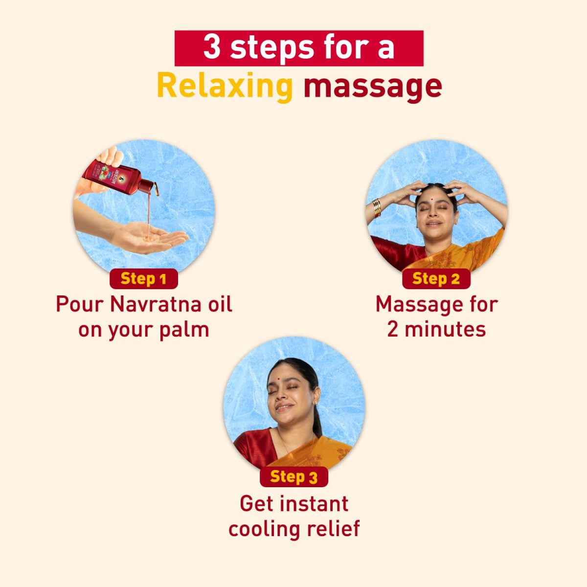 Navratna Ayurvedic Cool Oil | Combination of 9 Ayurvedic Herbs | Relieves Headache, Body ache, Tiredness, Sleeplessness & Tension| Improves Scalp Health | Relaxing & Rejuvenating cooling effect, 500ml - Image 6