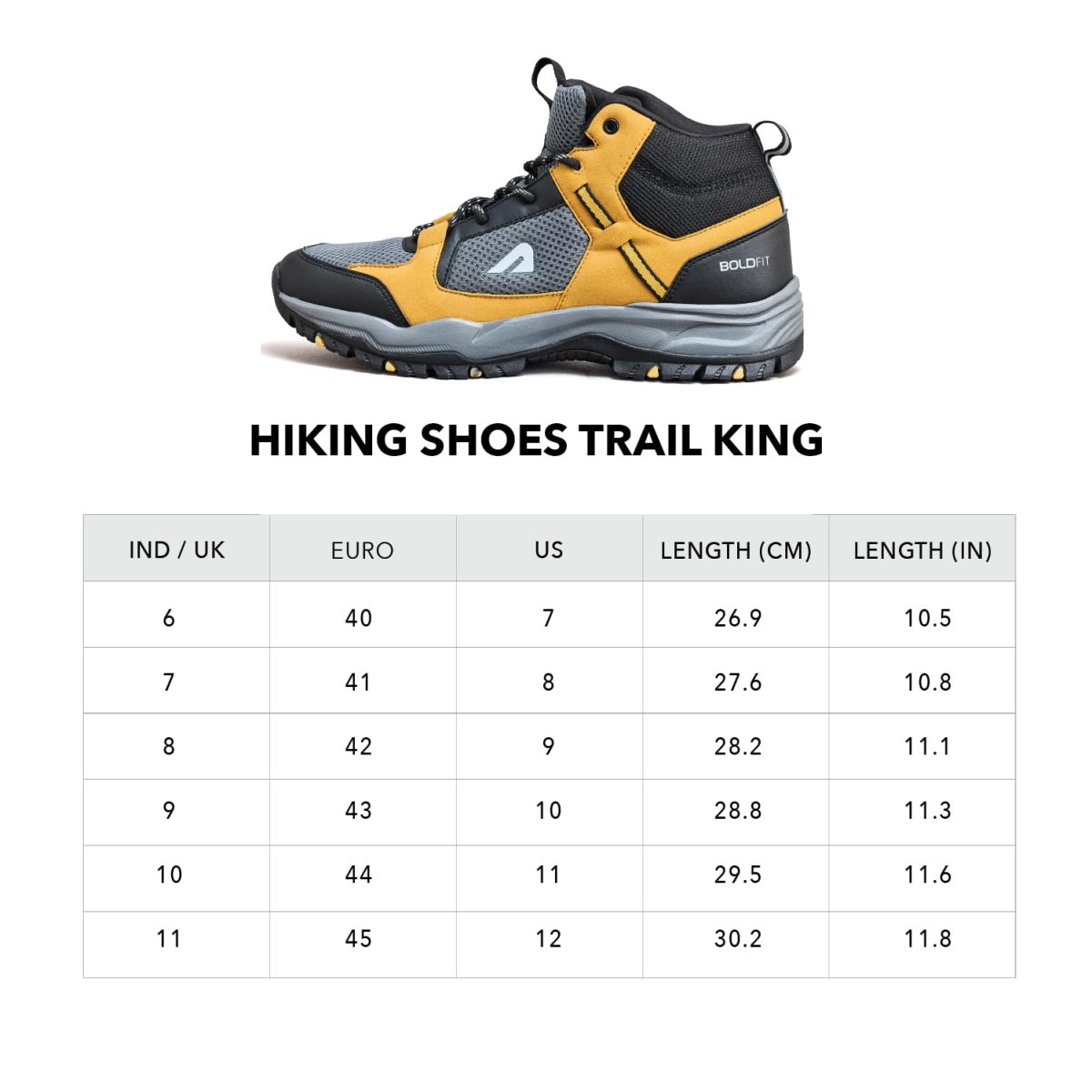 Boldfit Trekking Shoes for Men Hiking Shoes for Men for Outdoor High Neck Shoes for Men Anti Skid Boot Shoes for Men for Hiking, Trekking Shoes Water Repellent Tracking Shoes for Men - 8, Sandstorm - Image 3