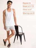 DAMENSCH Neo-Cotton Round Neck Vest for Man, Anti-Bacterial, Shape Retaining Vest, 100% Cotton Banyan for Men, Buttery Soft Inner Baniyan - Image 4