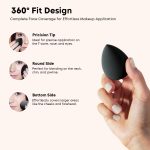 Pack of 6 Professional Beauty Blender Sponge for Face Makeup with Cotton Pad and Powder Puff Perfect for Women's & Girls Makeup | Beauty Blender Set - Soft, Latex-Free, Reusable & Washable - Image 2