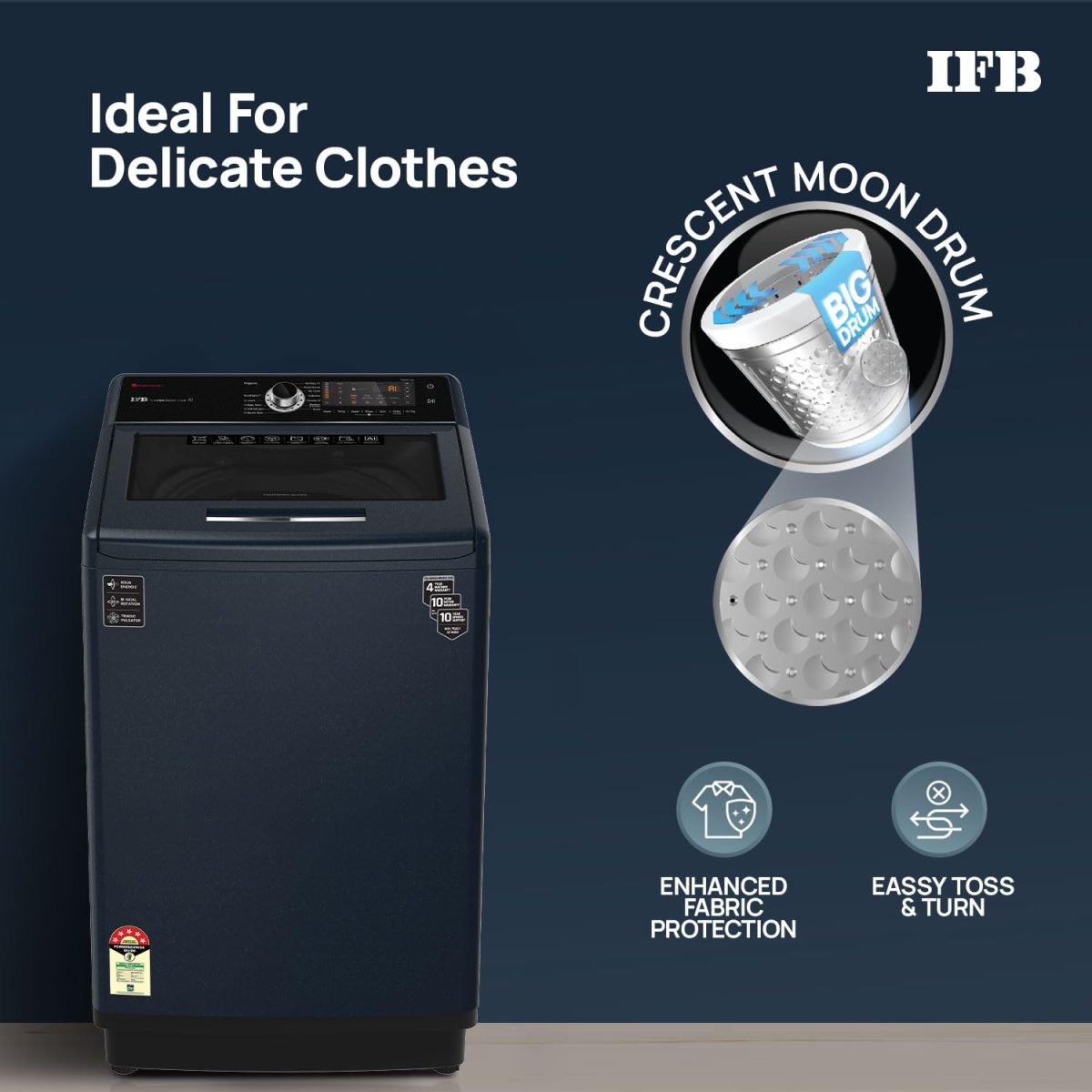 IFB 10 Kg 5 Star AI Powered Fully Automatic Top Load Washing Machine (TL S4RBS 10.0 Kg Aqua, Sparkle Silver, 2X Power Steam, 4 Years Comprehensive Warranty) - Image 6