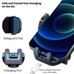 Portronics Clamp M2 Adjustable Car Mobile Phone Holder Stand for Dashboard & Windshield, 360° Rotational, Strong Suction Cup, Compatible with 4 to 6 inch Devices(Black) - Image 7