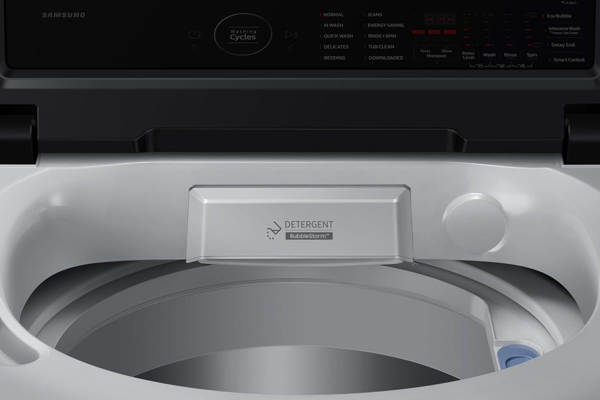 Samsung 10 Kg, 5 Star, AI Wash, AI Ecobubble, AI Energy Mode, AI VRT+, Soft Closing Door, Wi-Fi, Digital Inverter, Fully-Automatic Top Load Washing Machine (WA80F10E2LTL, Lavender Gray) - Image 14