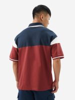 The Souled Store Color Block: Cayenne Men and Boys Short Sleeve Collared Neck Cotton Oversized Polos - Image 4