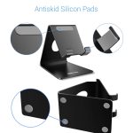 Portronics MODESK Universal Mobile Holder Stand with Metal Body, Anti Skid Design, Light Weight for All Smartphones, Tablets, Kindle, iPad(Black) - Image 7
