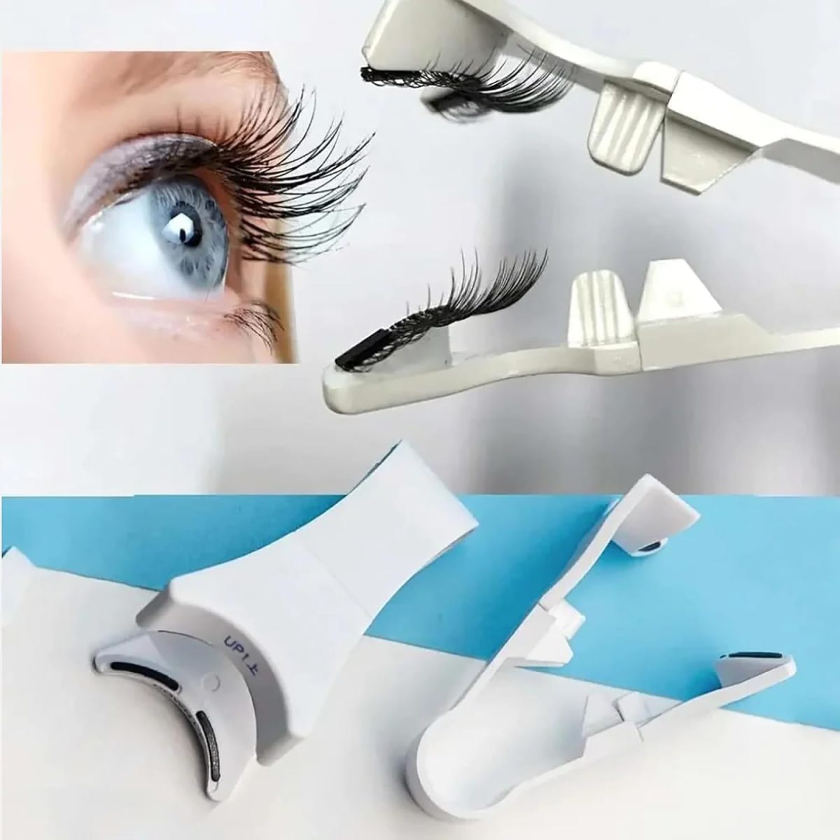 CESITRA 1Pair Magnetic Eyelashes Natural Look Reusable Cat Eye Magnetic Lashes with Applicator Magnetic Eyelashes Kit without Eyeliner Wispy Clear Band False Eyelashes No Glue Needed - Image 8