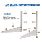 Mumma's LIFE AC Stand/Heavy Duty Air Conditioner Outdoor Unit Mounting Bracket (White) - Image 3