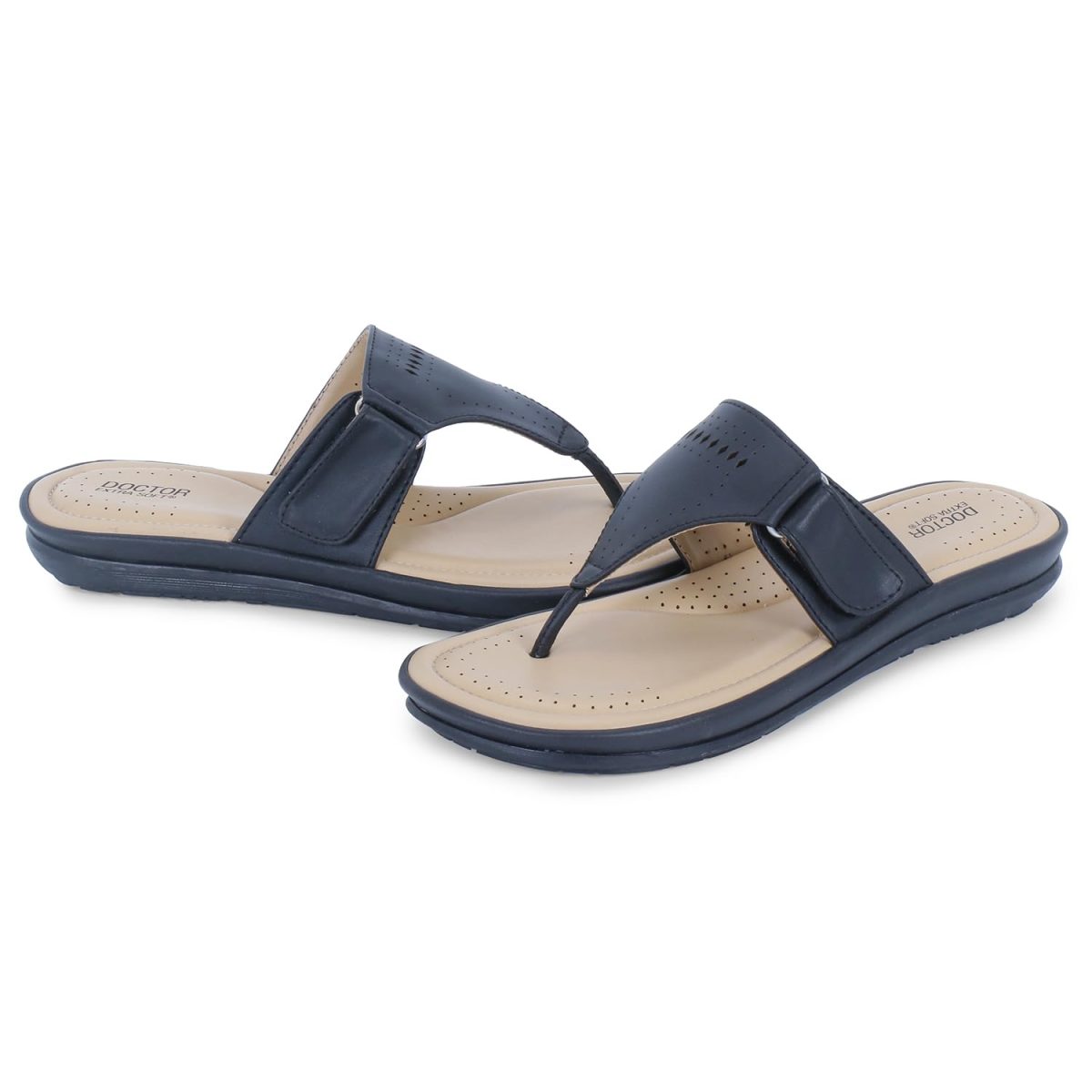DOCTOR EXTRA SOFT Women's Flat Memory Foam Slippers/Flip-Flops Fashion Stylish Casual Comfortable Diabetic Orthopedic Lightweight Synthetic Slip-on Sandals with Adjustable Strap for Girls & Ladies D-608 - Image 5