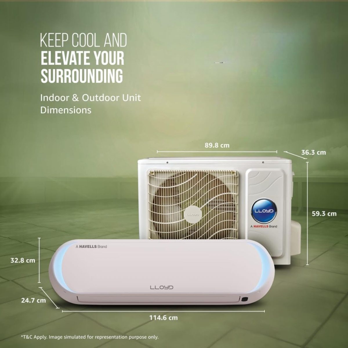 Lloyd Stellar Art 1.5 Ton 5 Star Wi-Fi Inverter Split AC (6 in 1 Expandable, Mood Lighting, In-Built Air Purifier, Direct Voice Command, Copper, White & Blush Pink, New Launch GLS18V5FBGST) - Image 5