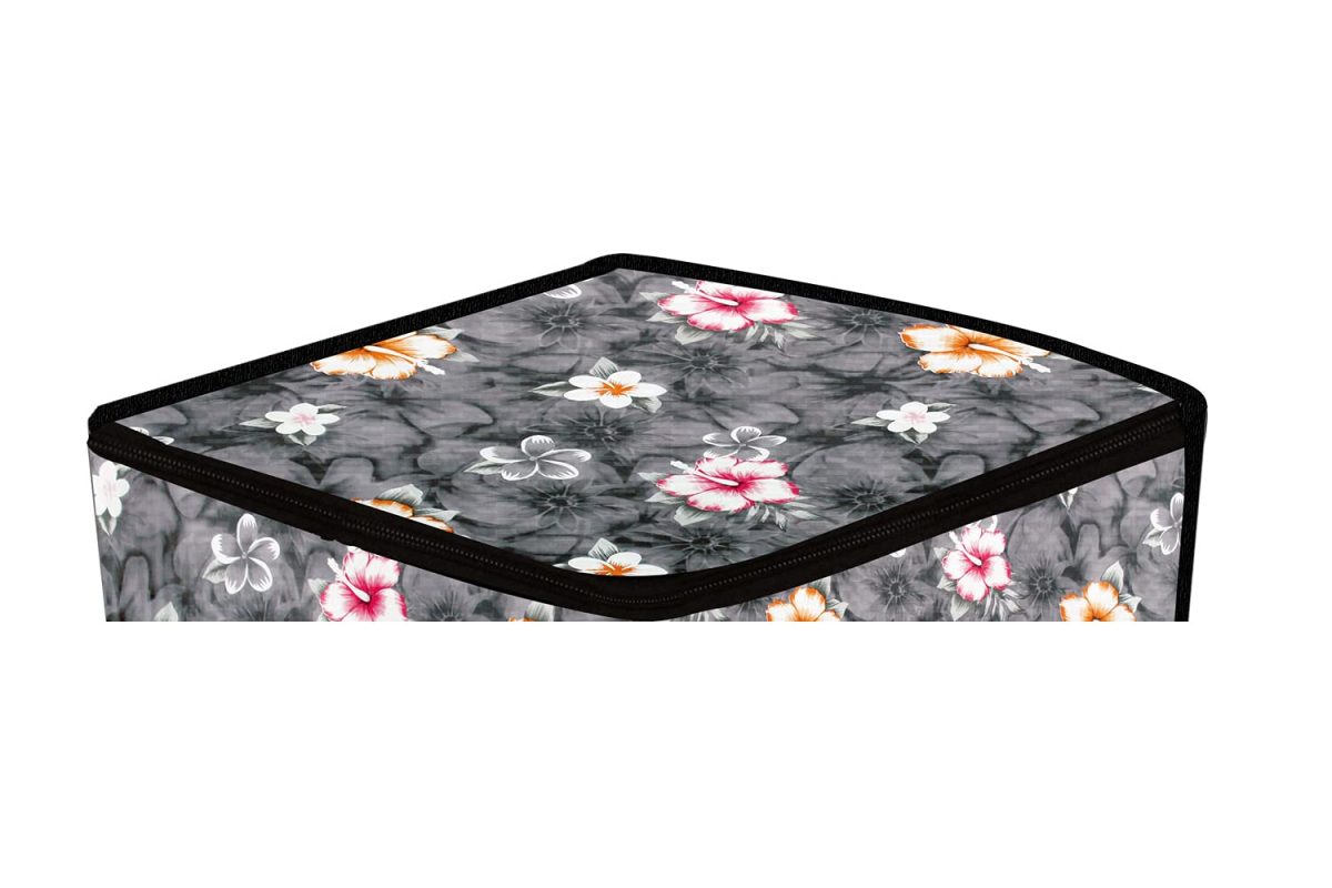 The Furnishing Tree Washing Machine Cover Floral Grey Compatible for Godrej 7.5 Kg Fully-Automatic Top Loading WTEON ADR 75 5.0 FDTH GPGR - Image 8