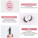 MAYCREATE® 1 Pair 3D False Eyelashes Natural Look Reusable Self-Adhesive Eyelashes Waterproof 10mm For Women Eye Makeup Lash - Image 3