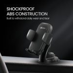 Portronics Clamp M4 Car Phone Holder Stand with 360 Degree Rotation, Strong Grip, Suction Cup Mount, Single Hand Use, Shockproof Build, Mobile Stand for Car (Black) - Image 8