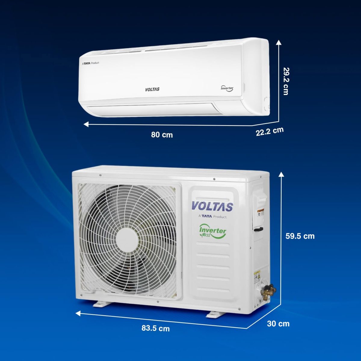 Voltas 1.5 ton 3 Star, Inverter Split AC (Copper, 4-in-1 Adjustable Mode, Anti-dust Filter,183V Vectra CAW, White) - Image 3