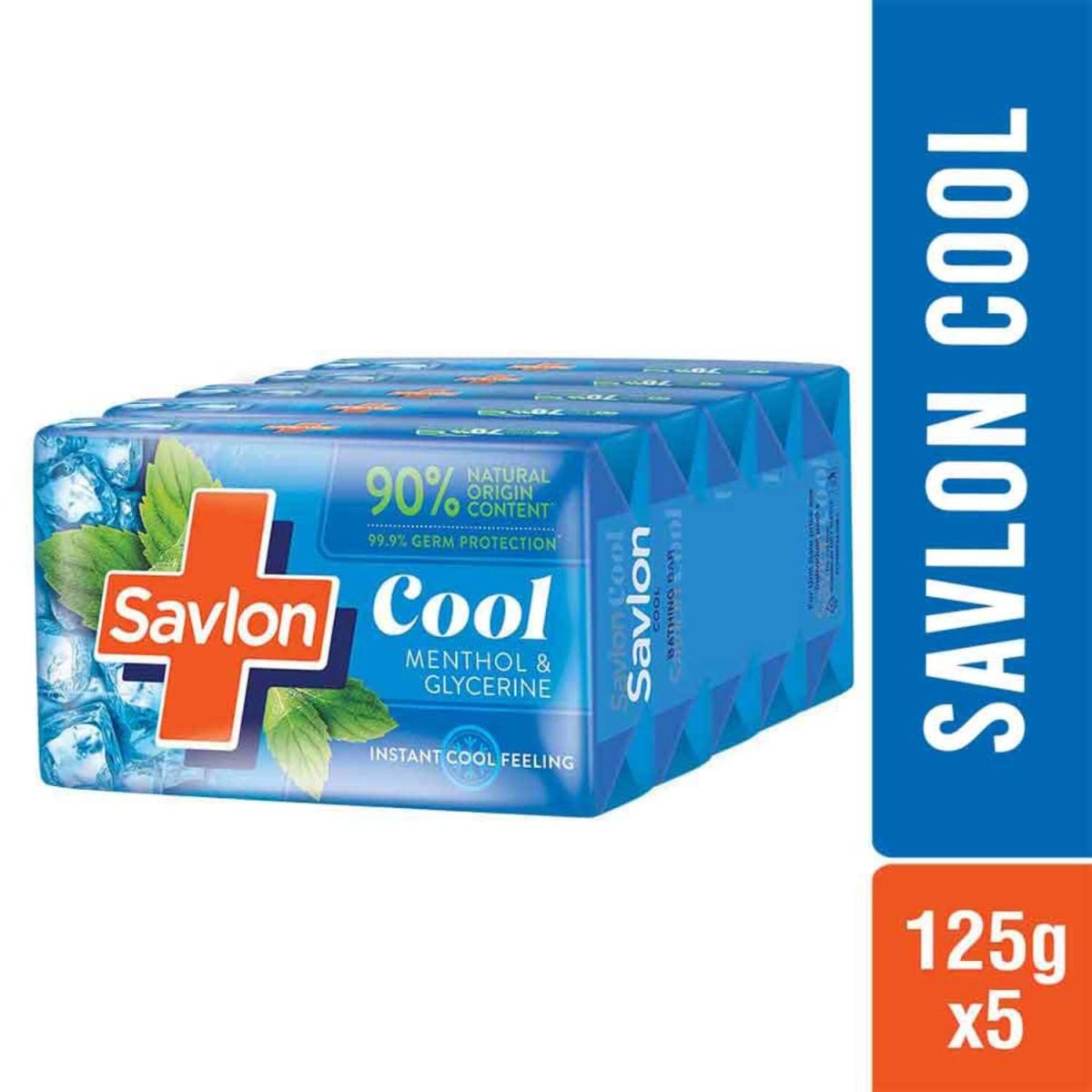 Savlon Cool Soap, with Menthol & Glycerin, 600g (120g - Combo Pack of 5), For All Skin Types - Image 2