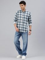 Majestic Man Men Comfort Slim Fit Opaque Checked Cotton Casual Shirt - Image 5