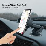 Portronics Clamp M2 Adjustable Car Mobile Phone Holder Stand for Dashboard & Windshield, 360° Rotational, Strong Suction Cup, Compatible with 4 to 6 inch Devices(Black) - Image 8