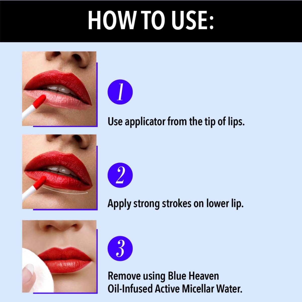 Blue Heaven Hyper Stay Weightless Liquid Matte Lipstick | Long-lasting & Smudge Proof | Non-Transfer Matte Lipstick for Women| Mystic Maroon-05 | 6ml - Image 4