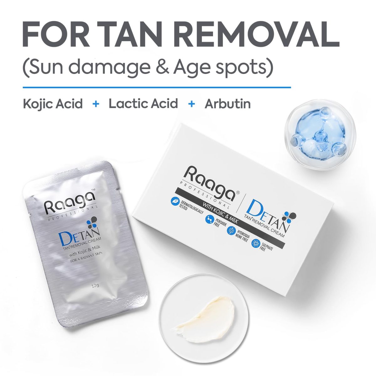 Raaga Professional De-Tan Tan removal Cream 72g (12g*6) - Image 2