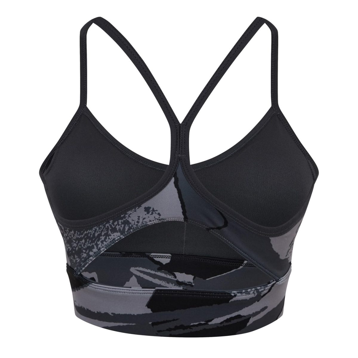 Reebok Women's Satin 91% Pes/9% El-Interlock-Hydrophilic Finish/Print-Digital Sublimation-Disperse Classic Workout Sports Bra - Image 3