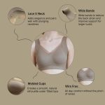 Luella Women's Full Support Wireless T-Shirt Bra, Padded, Lace Silk, Elegant Comfort for Your Everday Bra - Image 3