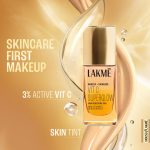 LAKMÉ Natural Makeup For All Skin Type+Skincare Vitc Superglow Skin Perfecting Liquid Medium Coverage Tint Cool Ivory C100 25Ml 1 Count - Image 3