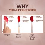 VEGA Lip Filler Makeup Brush with Wooden Handle, Lip Brush for Flawless Finish, Lipstick (MBN-13) - Image 5