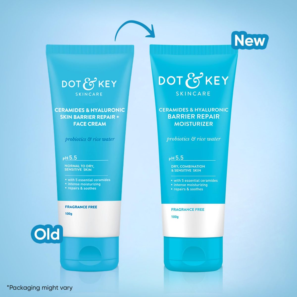 Dot & Key Ceramides Moisturizer with Hyaluronic for Intense Moisturizing and Skin Strengthening | With Probiotic & Rice Water I Barrier Repair Cream | For Dry Skin, Normal & Sensitive Skin | 100g - Image 7