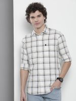The Indian Garage Co Men's Cotton Regular Fit Checkered Full Sleeves Cutaway Collar Casual Shirt - Image 4