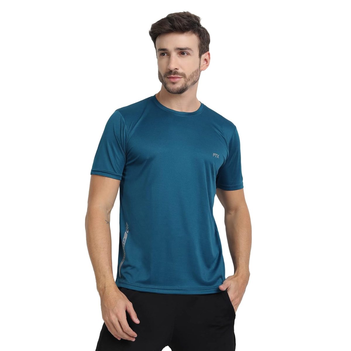 FTX Men's Solid Regular Fit T-Shirt - Image 2