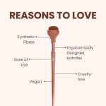 Iris Luminous HD Nose Contour Brush | Expert Makeup Tool for Precision Contouring | Cruelty-Free & Vegan | Synthetic Fibres | Best Nose Contour Brush | Rose Gold - Image 2