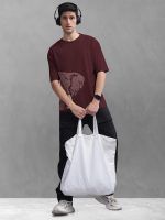 BULLMER Trendy Front and Back Printed Oversized Round Neck T-Shirt for Men - Pack of 2 - Image 6