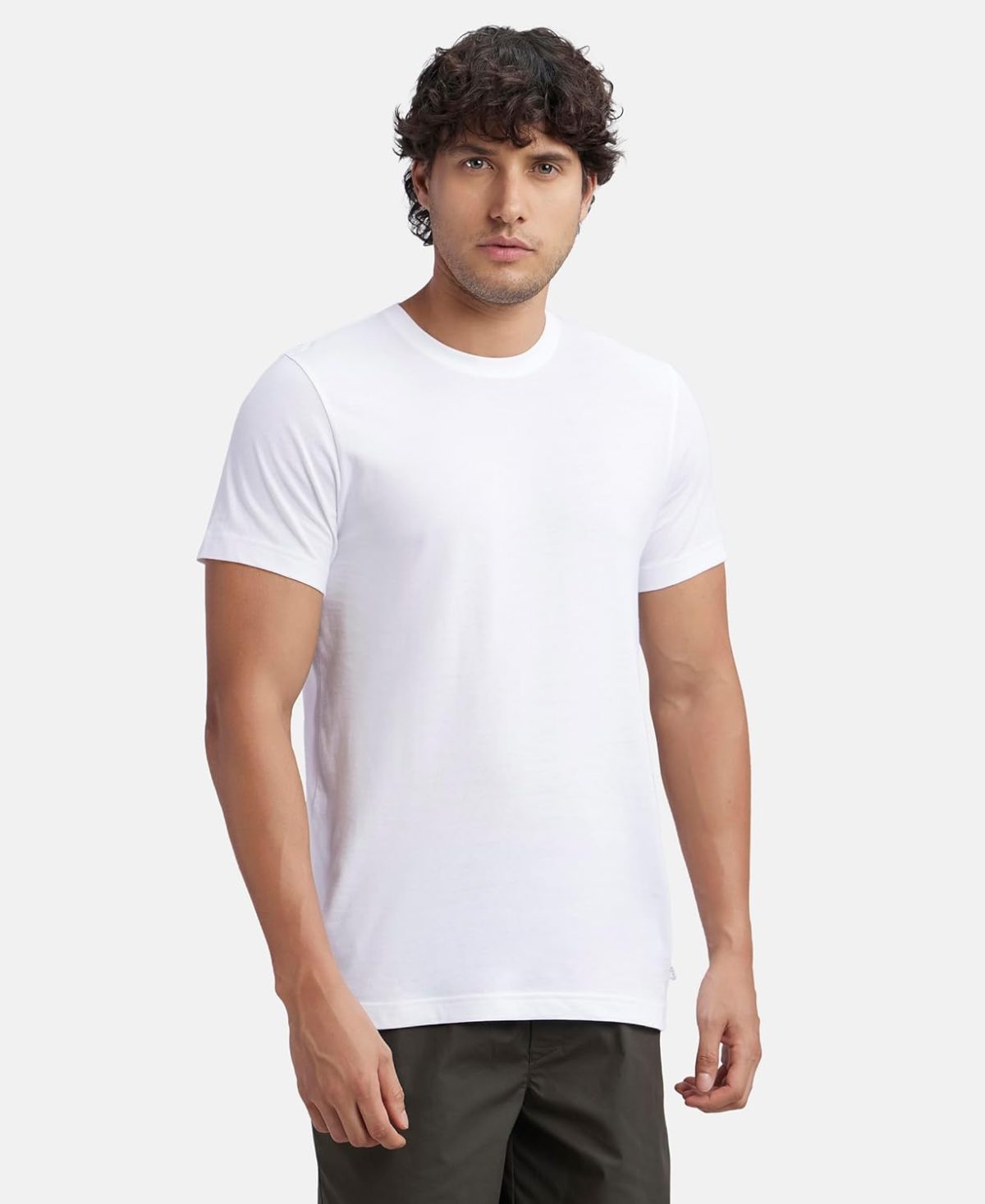 Jockey MC06 Men's Super Combed Cotton Sleeved Regular Fit Inner T-Shirt with Extended Length for Easy Tuck - Image 2