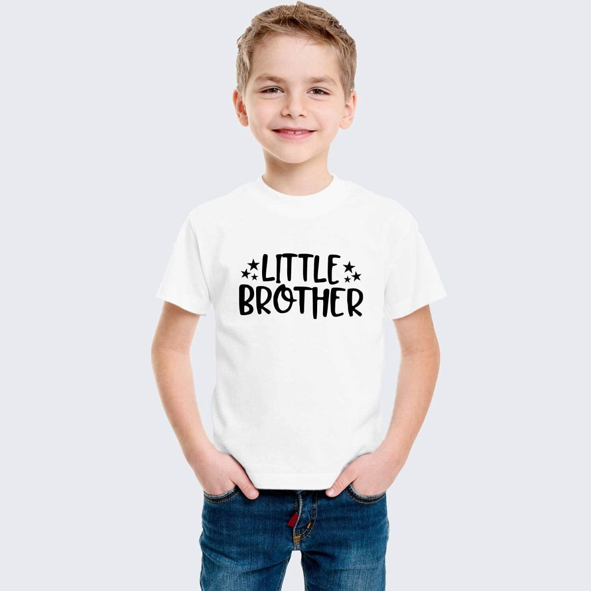 Hangout Hub Cotton Sibling Tshirts for Brothers | Family Kids Boy's Printed Big Brother Little Brother Matching Twinning Tees (Pack of 2) - Image 3