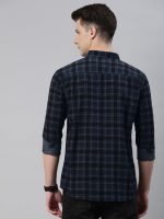 Majestic Man Men Small Checkered Slim Fit Cotton Casual Shirt - Image 5