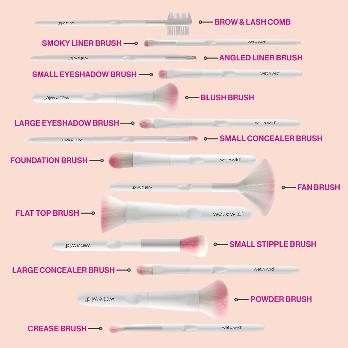 Wet n Wild Makeup Brush, Angled Liner Brush, 4g - White - Image 5