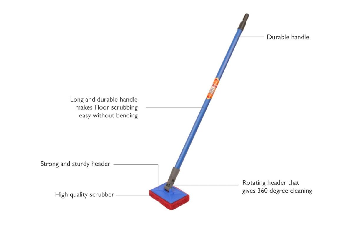 Gala - 151810 Scrubber with Long Handle (Multicolour) - Image 2