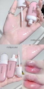 Gege Bear Clear and Moisturizing Lip Gloss - Hydrating Non-Sticky Lip Gloss for Soft & Plump Lips | High-Shine Transparent Gloss with Nourishing Formula | Lightweight Long-Lasting Lip oil & Lip Enhancer | Glossy Lip Tint for Women & Girls | Korean Beauty Lip Care for Smooth & Radiant Lips (#01 Light Pink, 6.5g) - Image 2