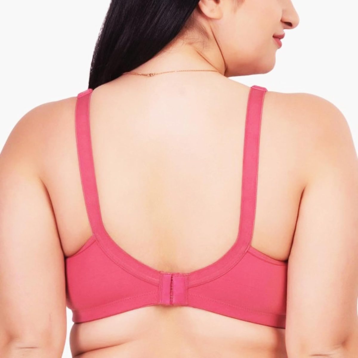 Fashiol Women Cotton Non Padded Wirefree Heavy Big Bust Side Support Full Coverage Minimizer Bra with Detachable Strap Multicolor - Pack of 1 - Image 2