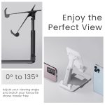 Ambrane Mobile Holding Tabletop Stand, 0-135 Perfect View, Height Adjustment, Wide Compatibility, Multipurpose, Anti-Skid Design (Twistand, Black) - Image 5