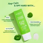 Dot & Key CICA Calming Mattifying Sunscreen SPF 50 PA++++ | For Oily Acne Prone & Sensitive Skin | UVA/UVB Protection | No White Cast, Ultra Light, Fragrance Free & Quick Absorbing | 50g - Image 3