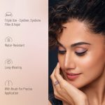 Swiss Beauty Waterproof Eyebrow & Gel Eyeliner 2 In 1 With Brush | Smudge Proof Gel Eyeliner And Eyebrow Definer Pencil | Shade- 01 Black, 7G - Image 3