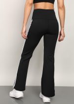 Rock Paper Scissors Premium Flare Gym Pants High Waist Stretchable Flared Leggings with Side Stripes Gym wear/Active Wear Tights Yoga Pants Zumba/Dance Womens Workout Tights Gym Tight - Image 3