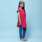 BIBA Girls Cotton Straight Kurta Capri Suit Set - Image 4