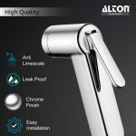 ALTON SHR20910 ABS Health Faucet with SS-304 Grade 1.25 Meter Flexible Hose Pipe and Wall Hook, Chrome Finish (Jet Spray for Toilet) - Image 4