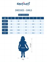 nauti nati Girls Yellow Blue Colourblocked A-Line Dress - Image 5