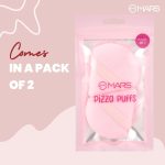MARS Pizza Powder Puff for Face Makeup | Dual Side Application | For Loose & Pressed Powder Application | Easy to Clean and Handle | Triangle Powder Puff with strap (Pack of 2) - Image 6