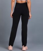 Rock Paper Scissors Premium Flare Gym Pants High Waist Stretchable Flared Leggings with Pockets Gym wear/Active Wear Tights Yoga Pants Zumba/Dance Womens Workout Tights Gym Tight Black - Image 3